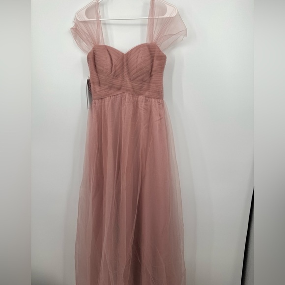 Azazie Valeria Bridesmaid Dress In Dusty Rose Sz A2 NWT - Picture 2 of 6